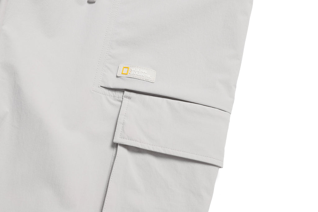 Unisex Adelie Lightweight Woven Stretched Tapered Pants- Ice Grey