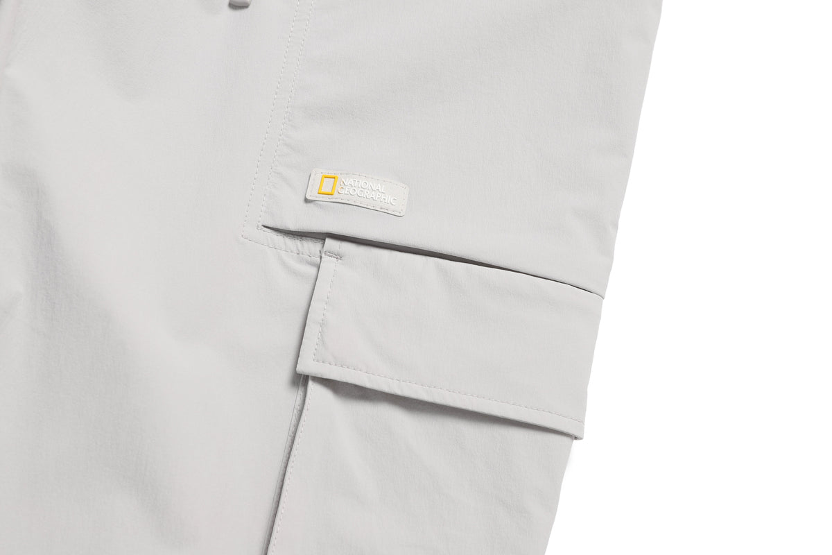 Unisex Adelie Lightweight Woven Stretched Tapered Pants- Ice Grey