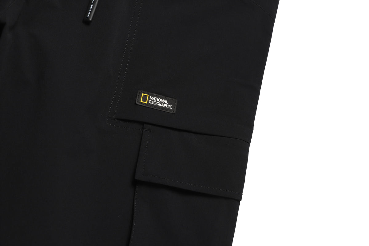 Unisex Adelie Lightweight Woven Stretched Tapered Pants- Carbon Black