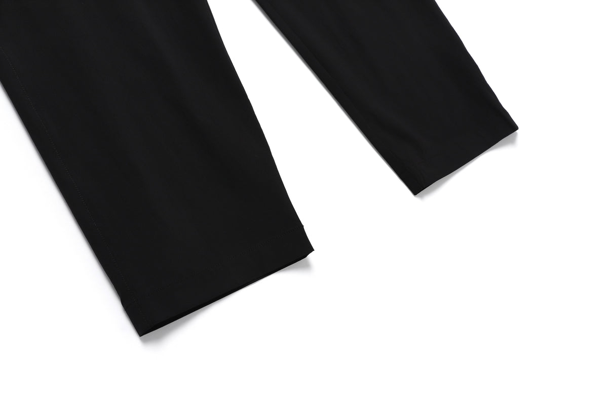 Unisex Adelie Lightweight Woven Stretched Tapered Pants- Carbon Black