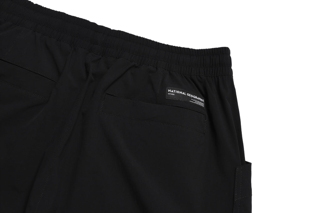 Unisex Adelie Lightweight Woven Stretched Tapered Pants- Carbon Black
