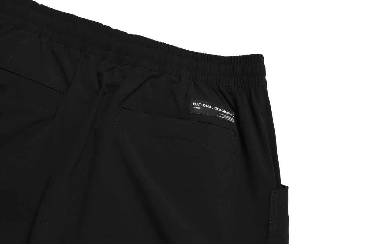 Unisex Adelie Lightweight Woven Stretched Tapered Pants- Carbon Black