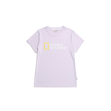 WOMEN'S TROUT BIG LOGO SHORT-SLEEVED T-SHIRT- LAVENDER