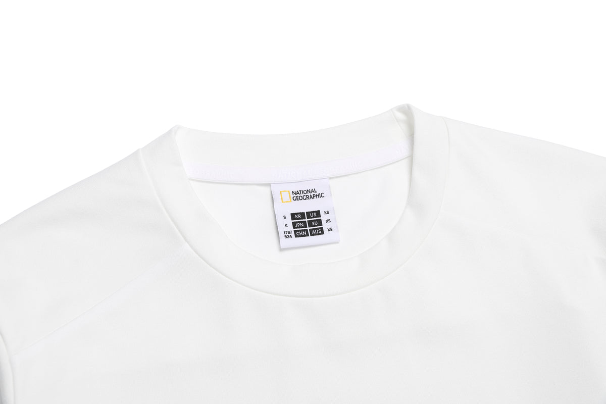Unisex Caph Small Logo Long Sleeved T-Shirt- O/White