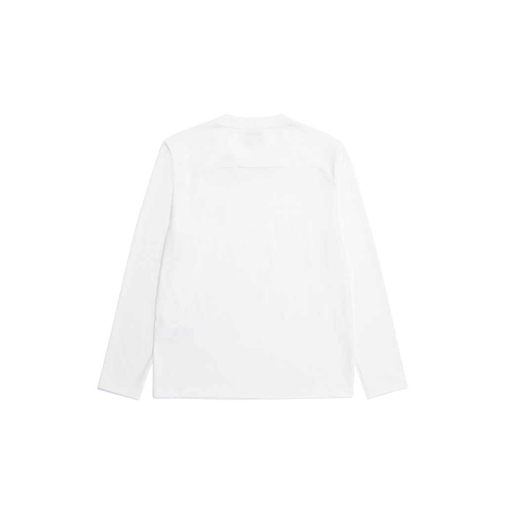 Unisex Caph Small Logo Long Sleeved T-Shirt- O/White