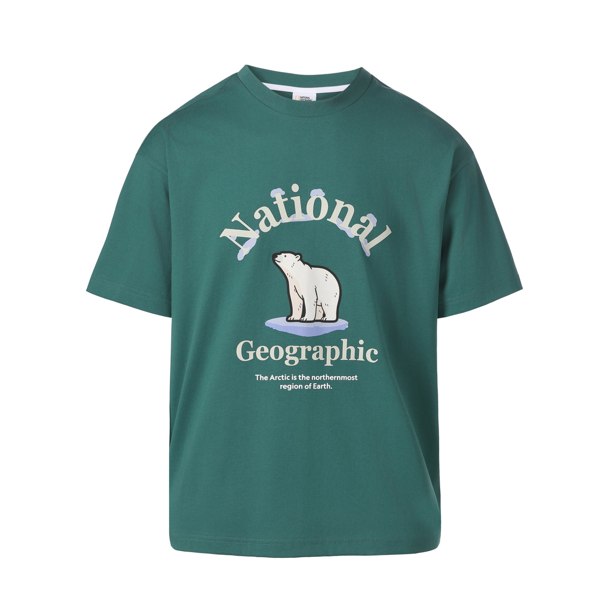 Unisex Natgeo "The Arctic Polar Bear" Graphic Semi-Oversized T-shirt