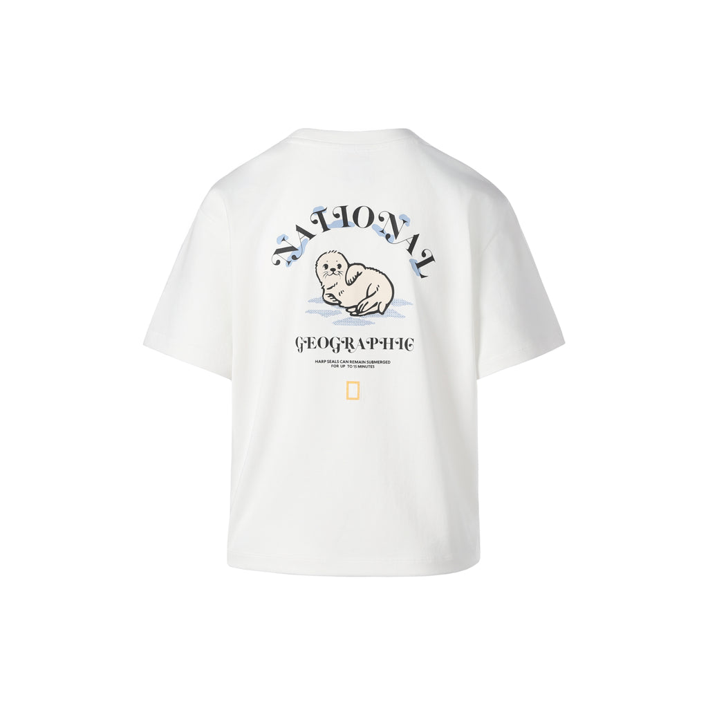 Women's Natgeo "Harp Seals" Graphic Semi-Oversized T-shirt