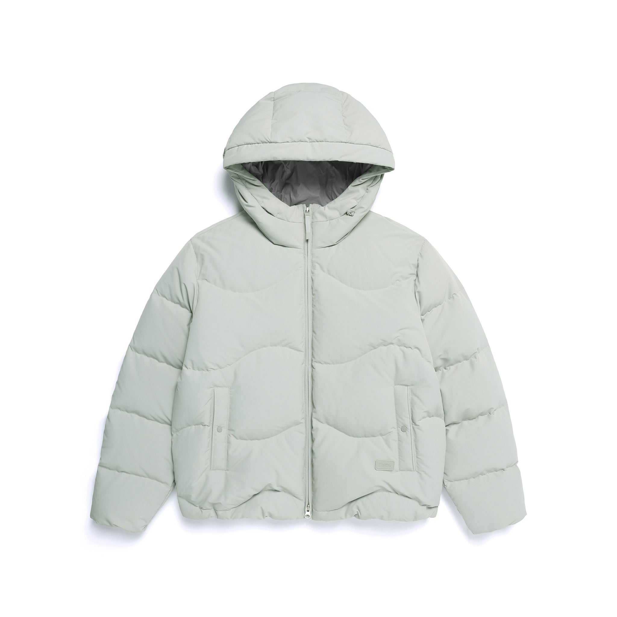 WOMEN'S WAVE QUILTED DUCK DOWN JACKET- LIGHT KHAKI