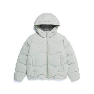WOMEN'S WAVE QUILTED DUCK DOWN JACKET- LIGHT KHAKI