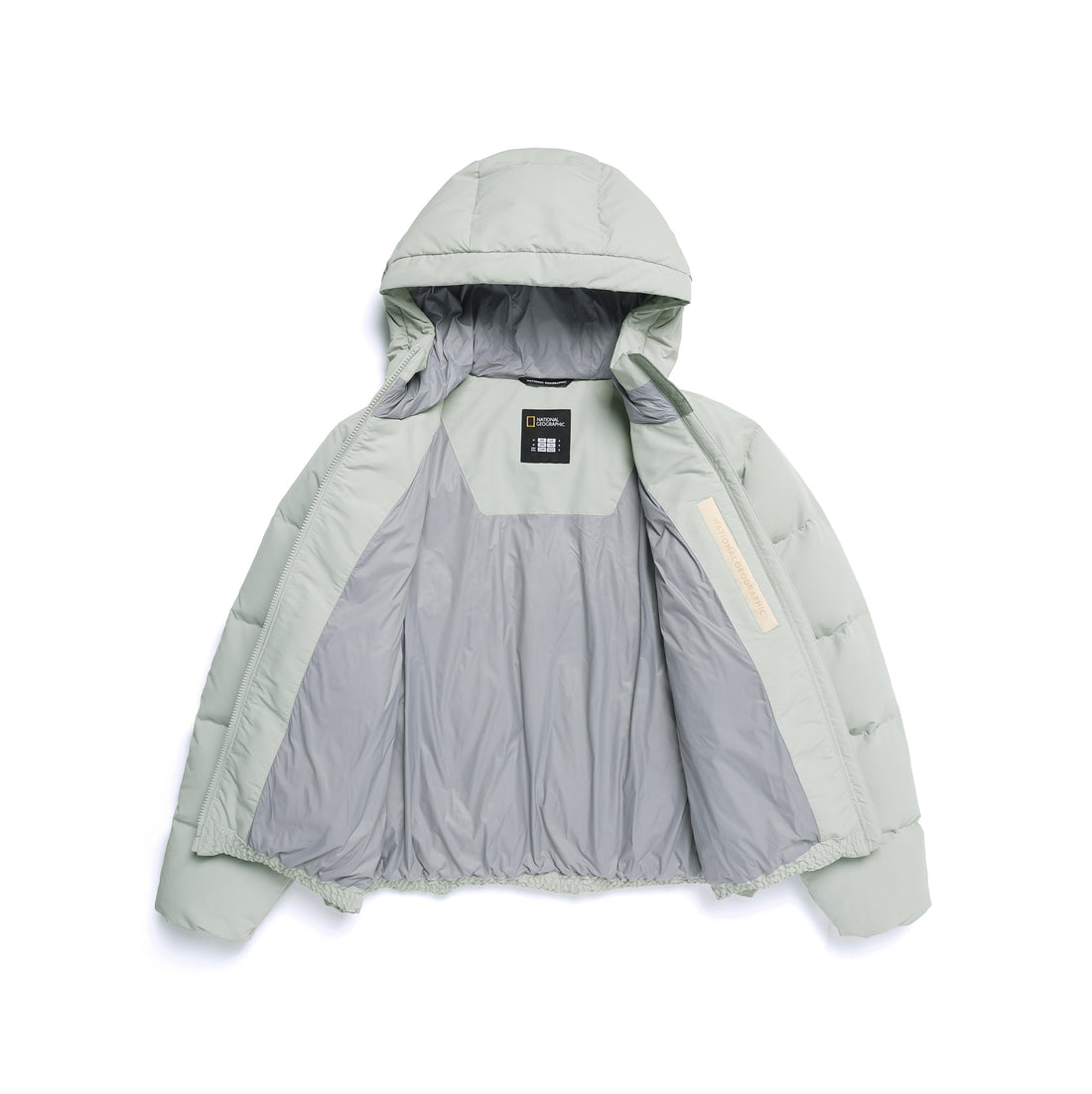 WOMEN'S WAVE QUILTED DUCK DOWN JACKET- LIGHT KHAKI