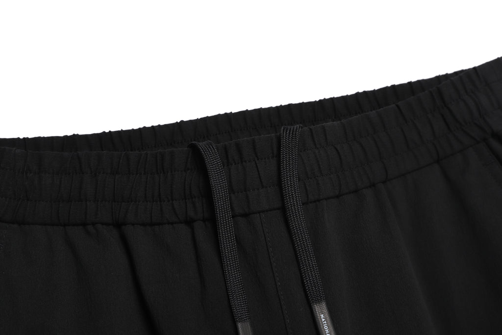 Women'S Woven Semi-Loose Pants- Black