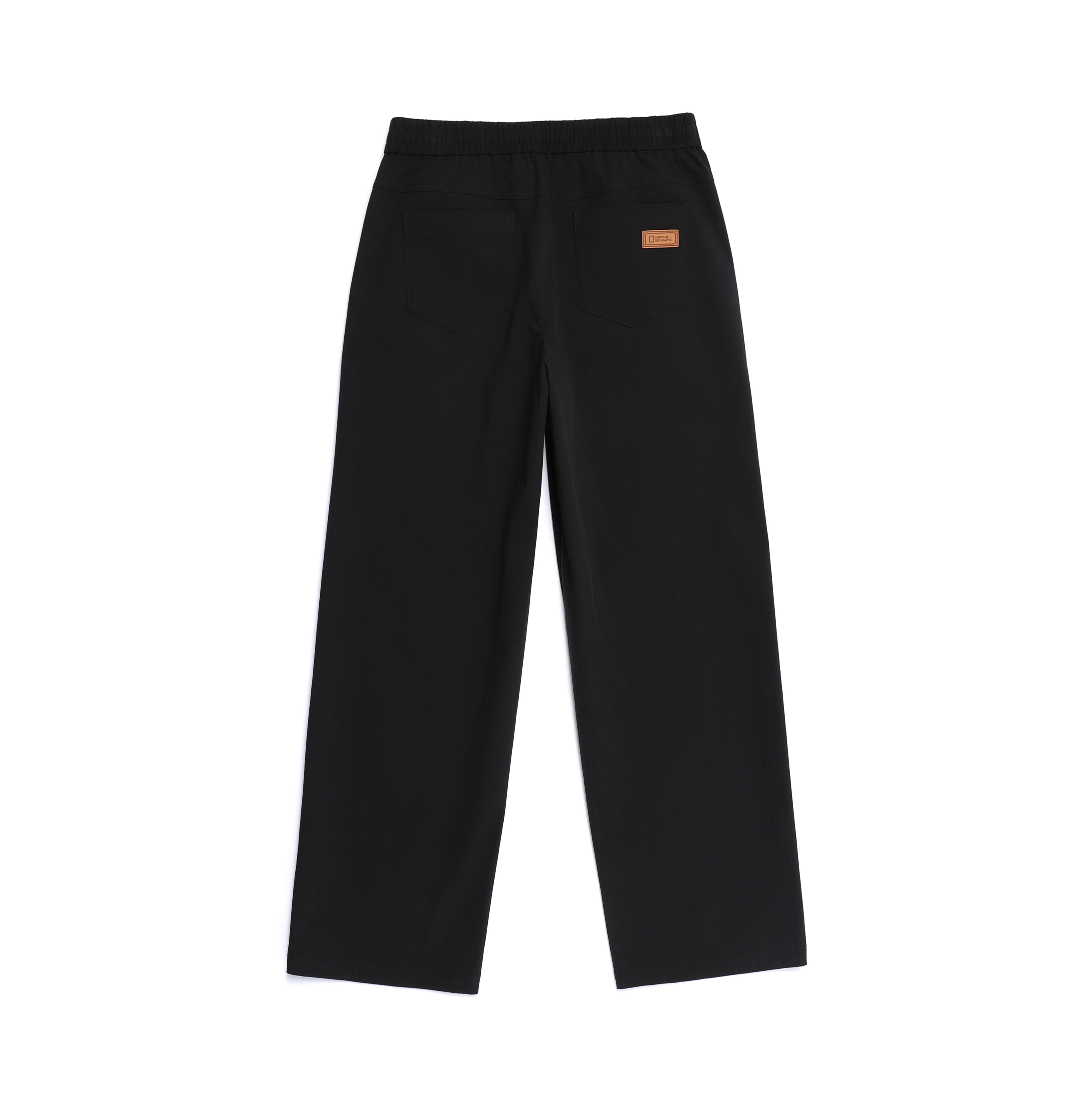 Women'S Woven Semi-Loose Pants- Black