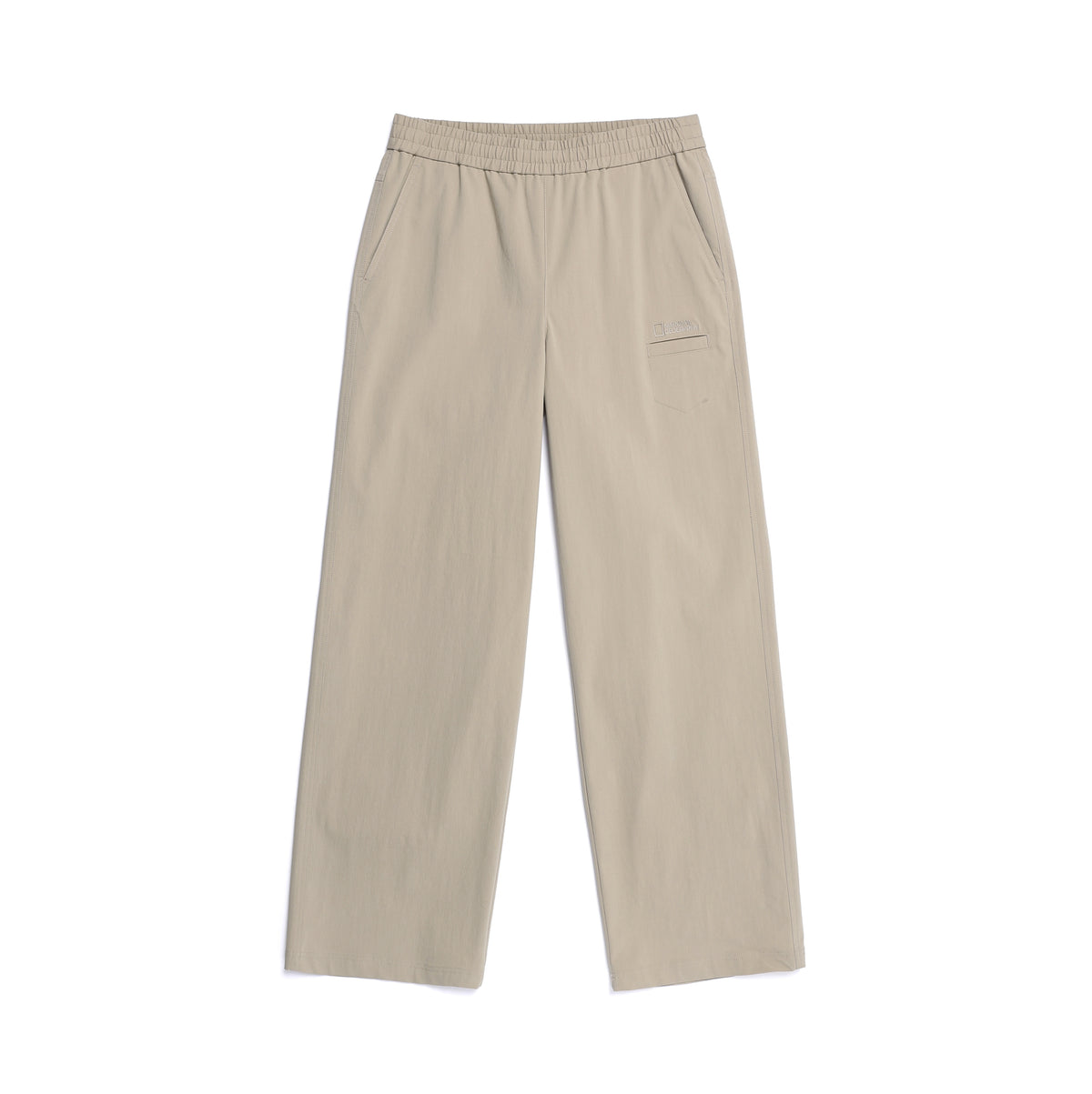 Women'S Woven Semi-Loose Pants- Mourning Beige