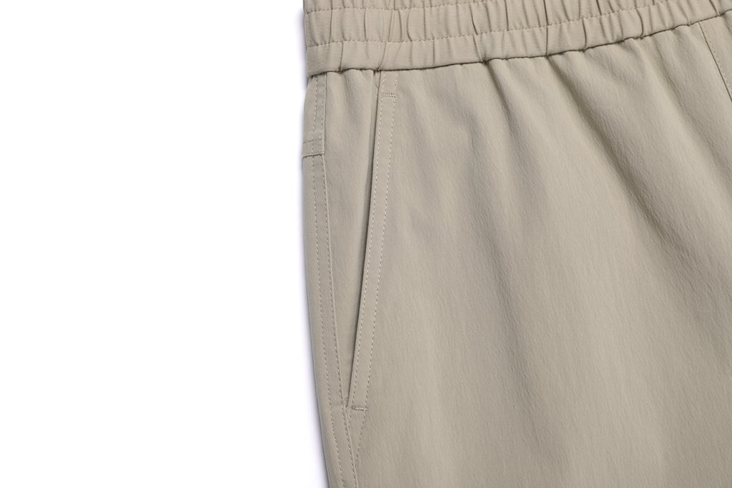 Women'S Woven Semi-Loose Pants- Mourning Beige
