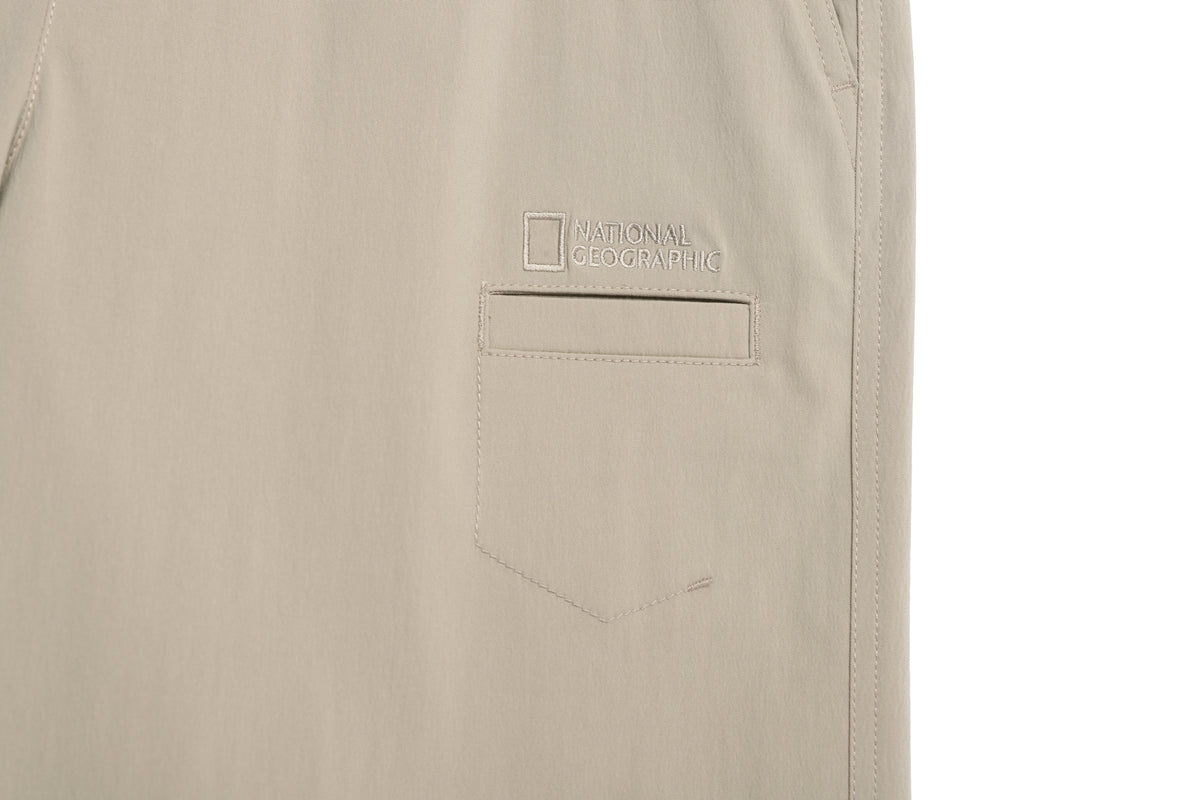 Women'S Woven Semi-Loose Pants- Mourning Beige