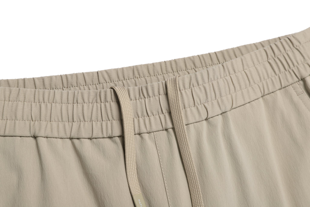 Women'S Woven Semi-Loose Pants- Mourning Beige