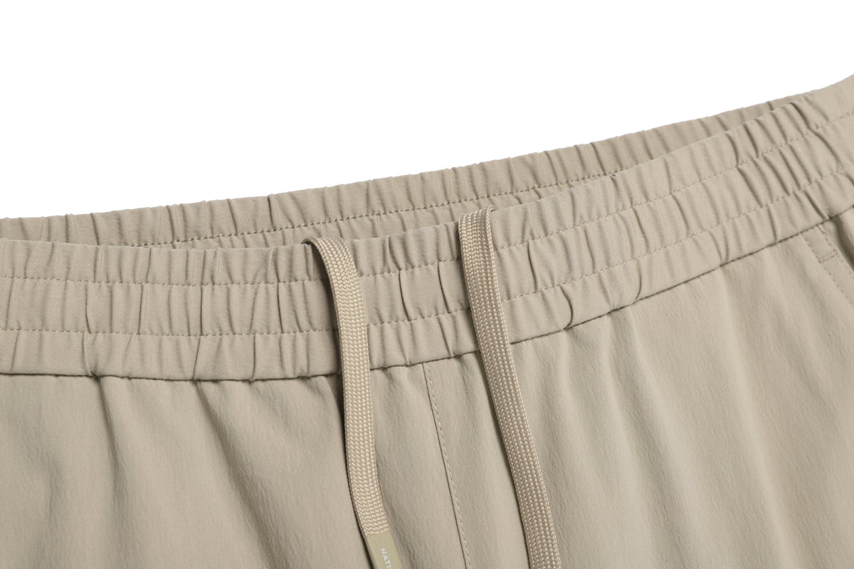 Women'S Woven Semi-Loose Pants- Mourning Beige