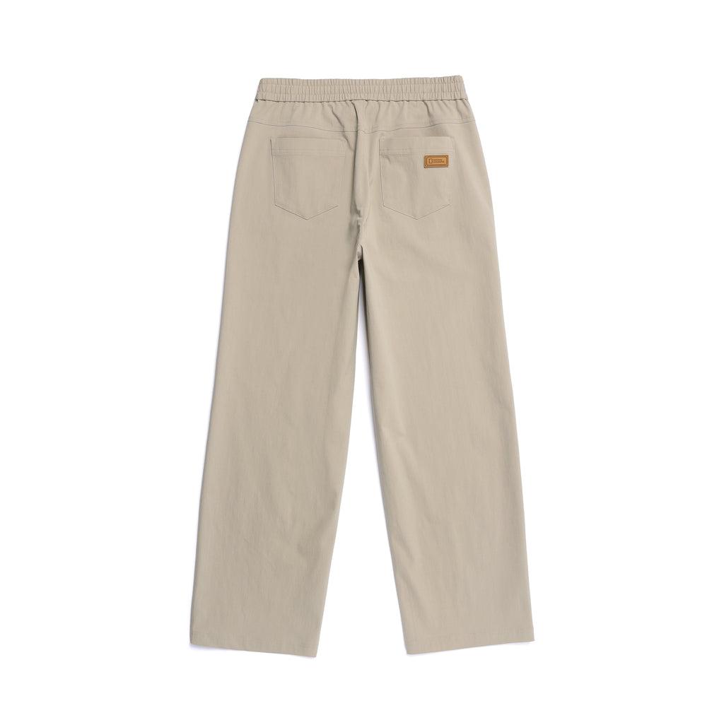 Women'S Woven Semi-Loose Pants- Mourning Beige
