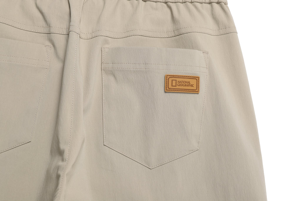 Women'S Woven Semi-Loose Pants- Mourning Beige