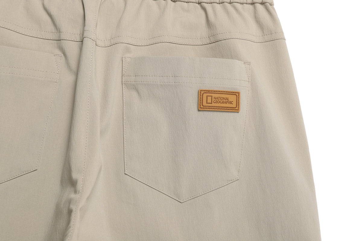 Women'S Woven Semi-Loose Pants- Mourning Beige