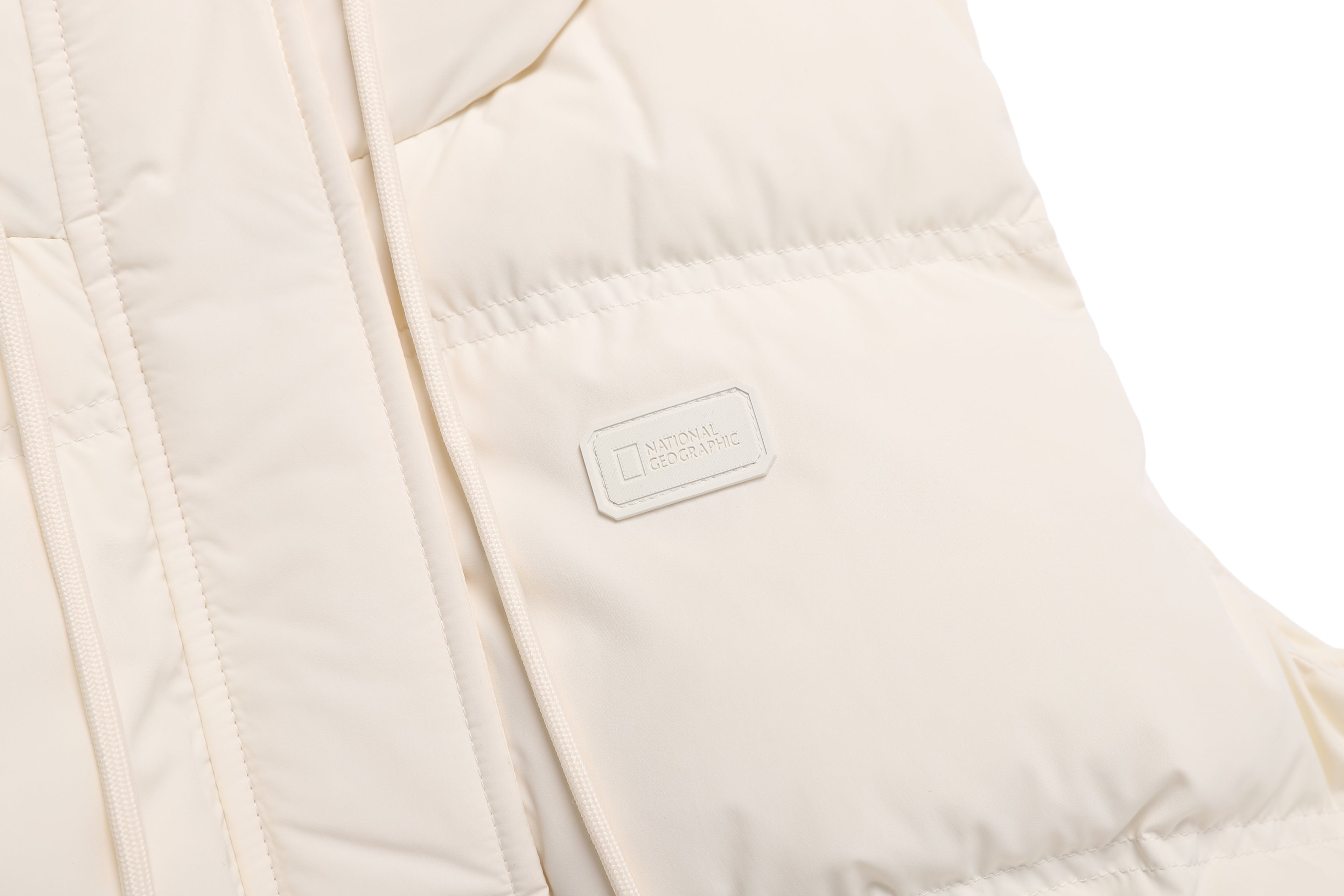 Women'S Crassa Hoodie Duck Down Puffer Vest- Ivory
