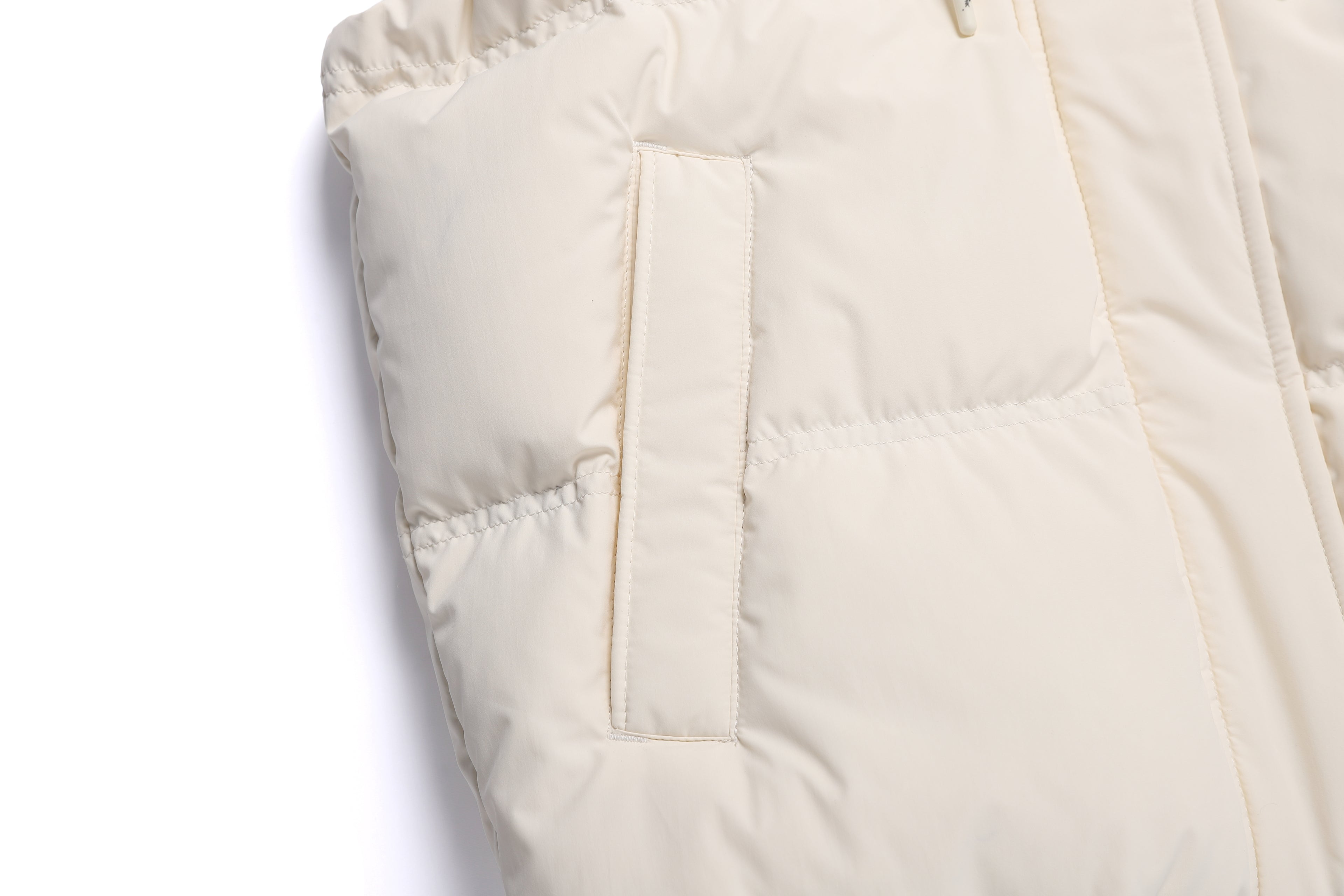 Women'S Crassa Hoodie Duck Down Puffer Vest- Ivory
