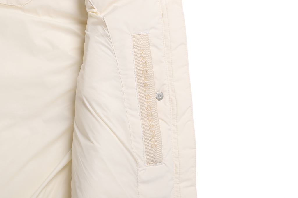 Women'S Crassa Hoodie Duck Down Puffer Vest- Ivory