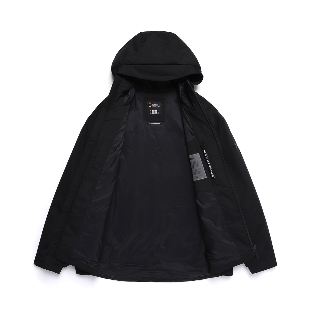 Men'S Urban Hoodie Down Jacket- Carbon Black