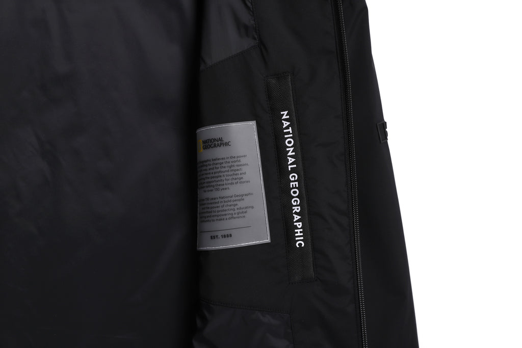 Men'S Urban Hoodie Down Jacket- Carbon Black