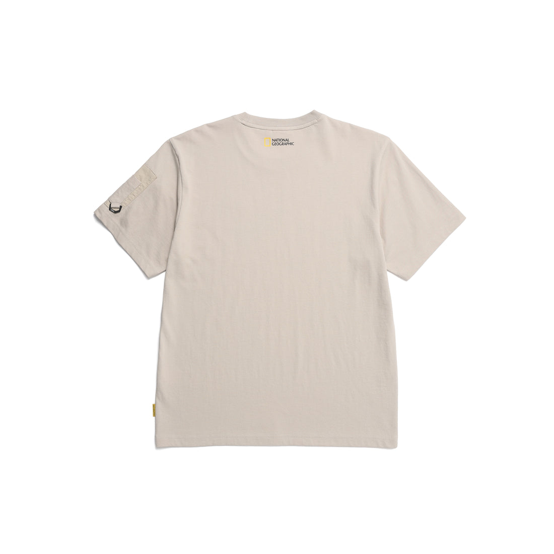 UNISEX ROWDY SMALL LOGO SLEEVE POCKET T-SHIRT -OAK BEIGE