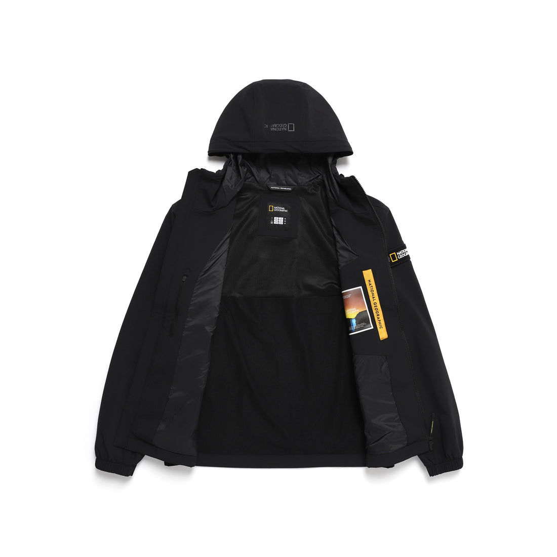 ARCHELON STRETCHED WOVEN  ZIP-UP HOODIE- CARBON BLACK