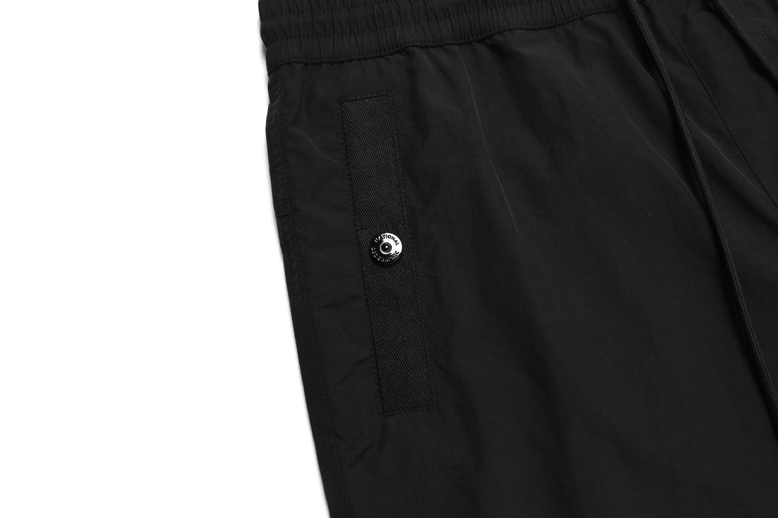 UNISEX AURITA WOVEN POCKET TRAINING SHORTS- CARBON BLACK