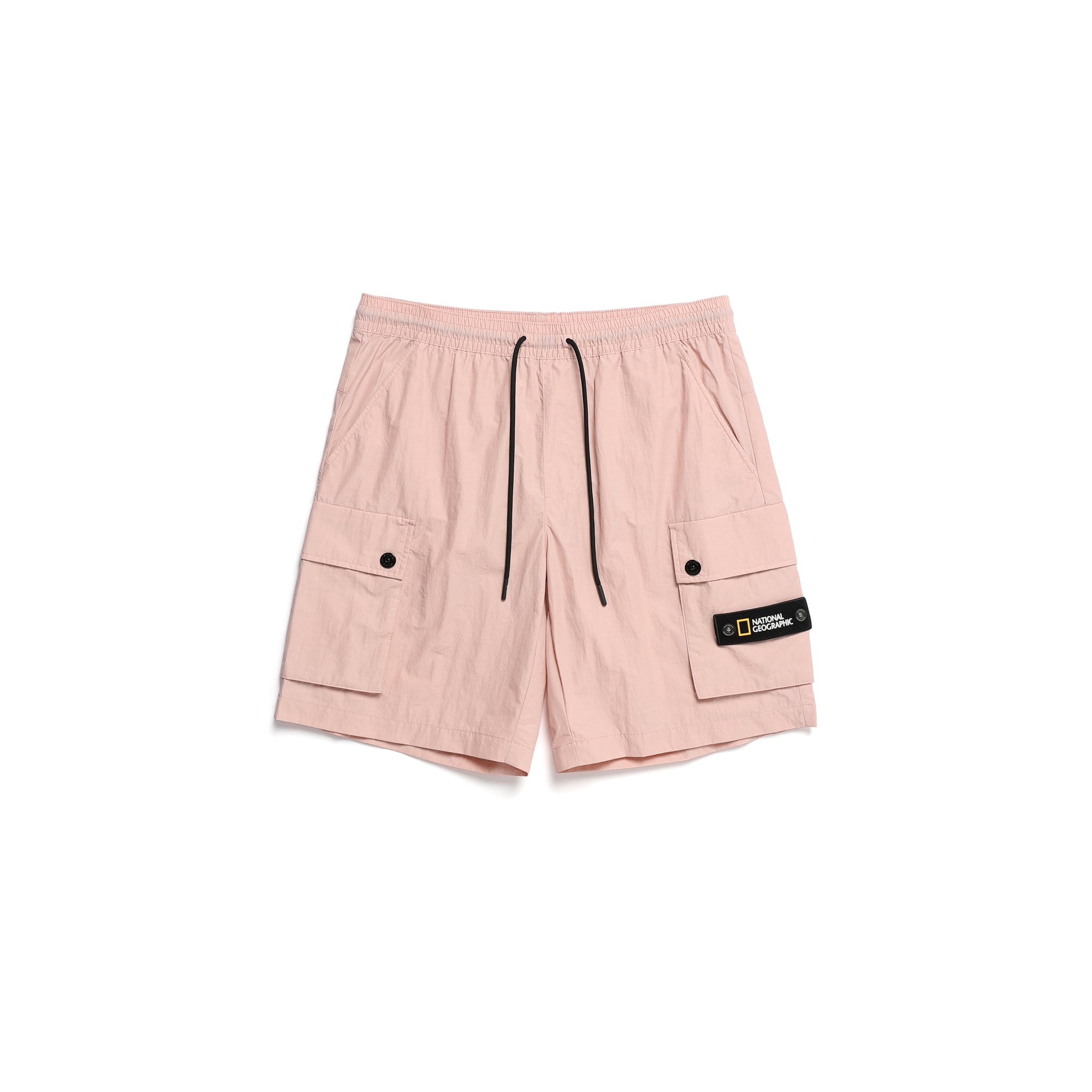 UNISEX DRAWSTRING CARGO SHORTS- PINK