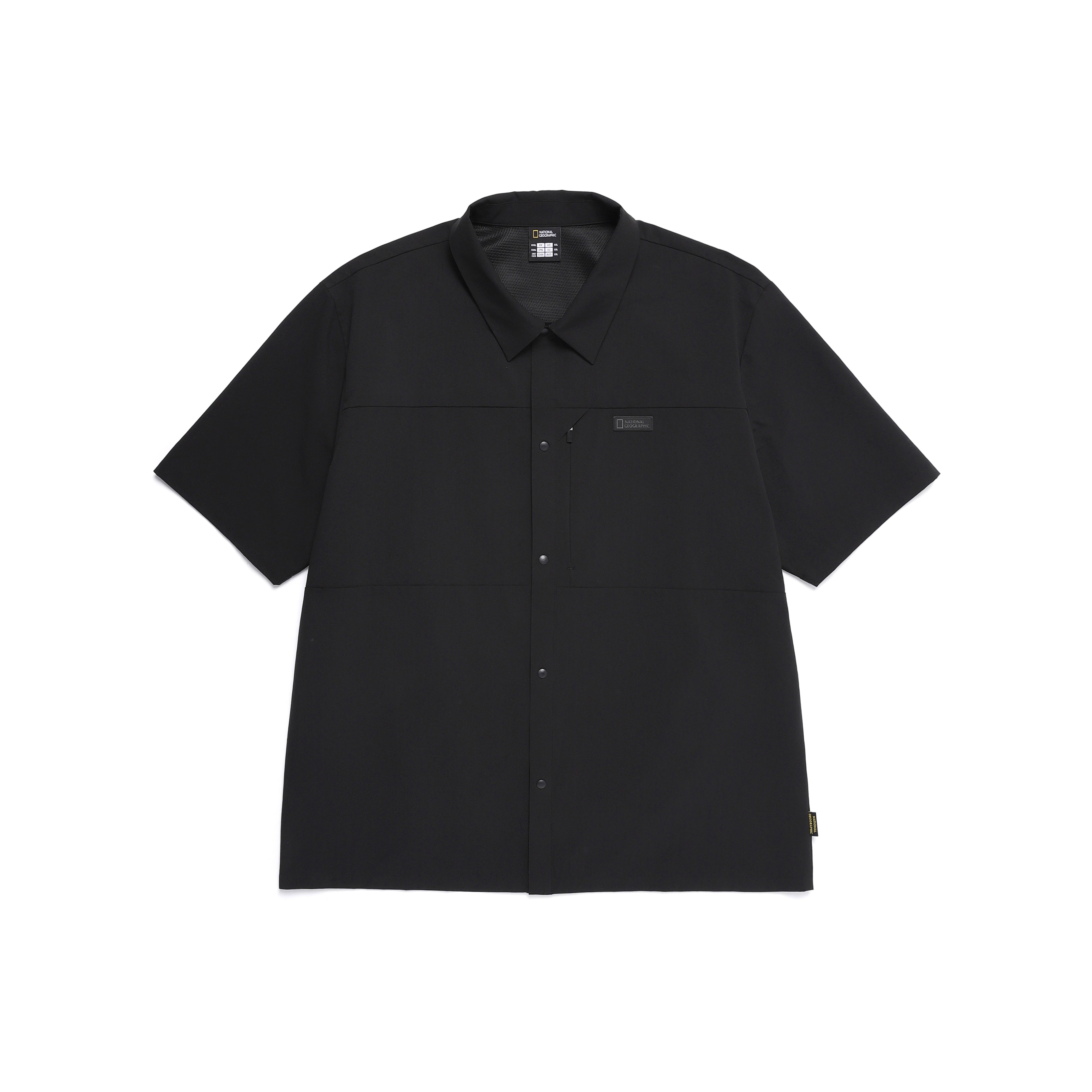 Men'S Urban City Woven Semi-Over Fit Shirt- Carbon Black