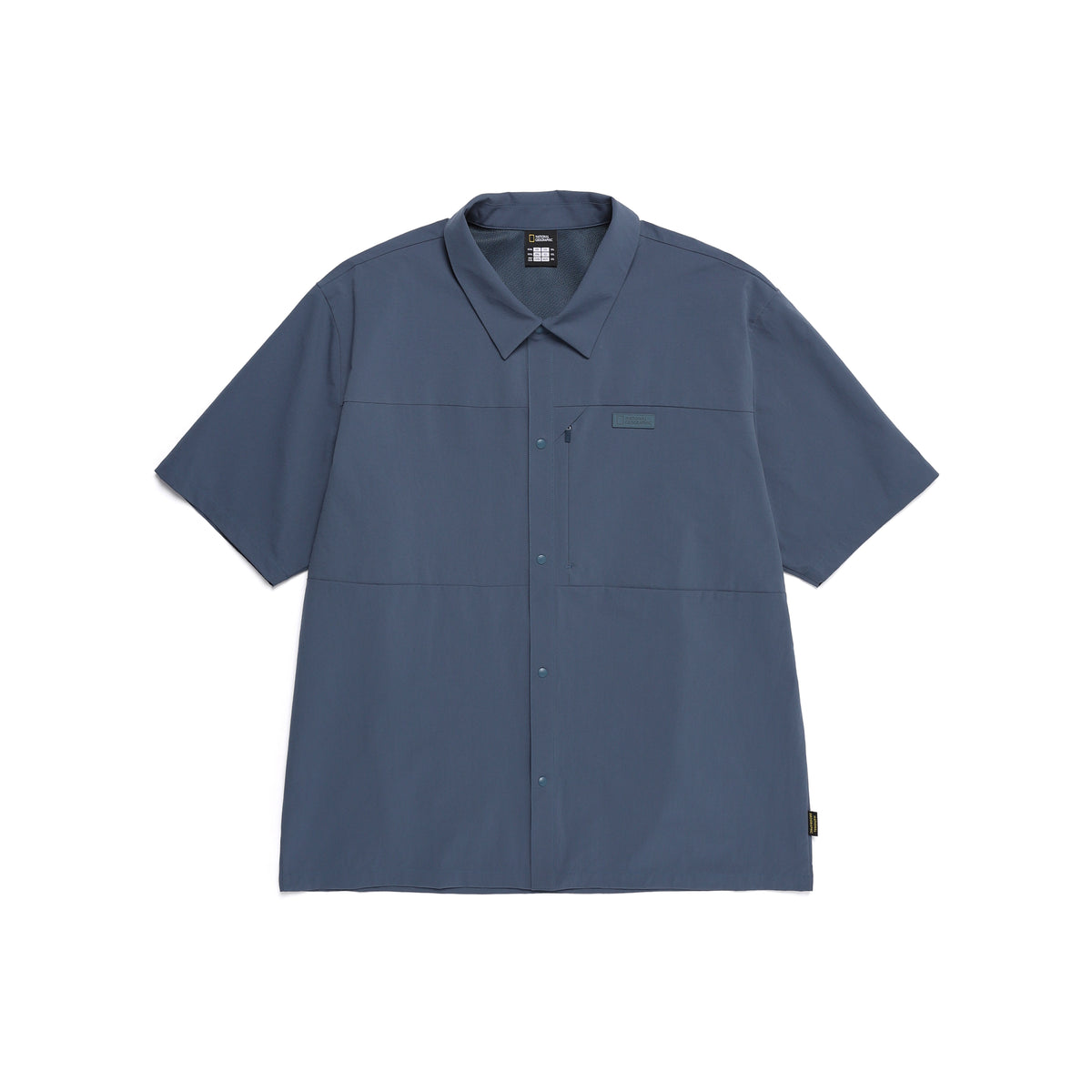Men'S Urban City Woven Semi-Over Fit Shirt- Turquoise