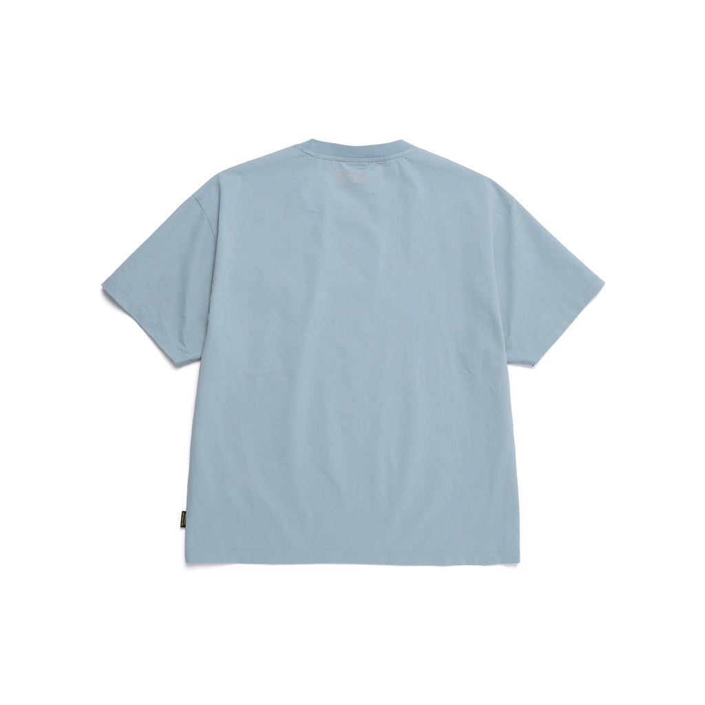 Urban City Woven Semi-Over Fit T-Shirt- Steel Blue
