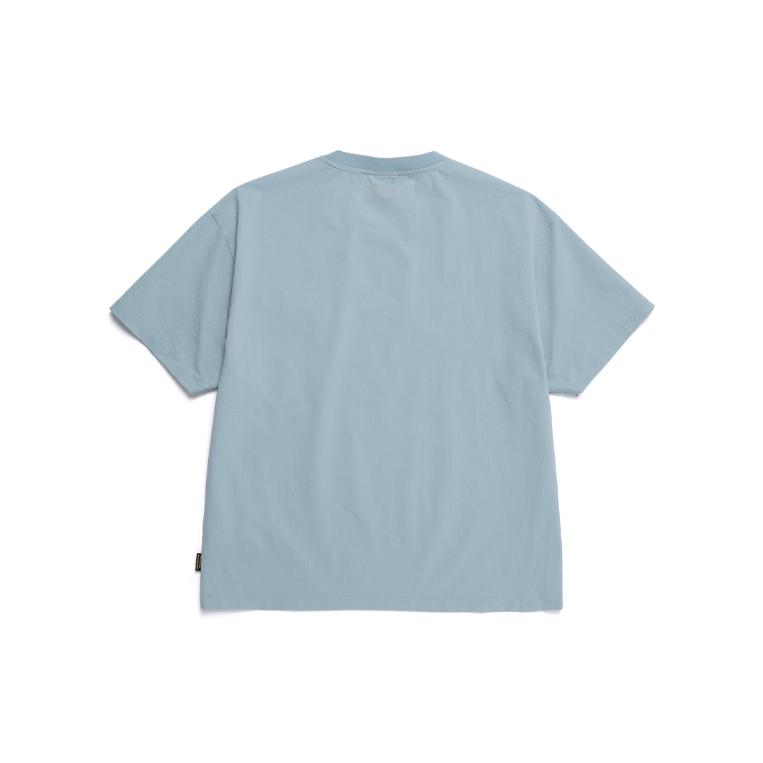 URBAN CITY WOVEN SEMI-OVER FIT T-SHIRT- STEEL BLUE
