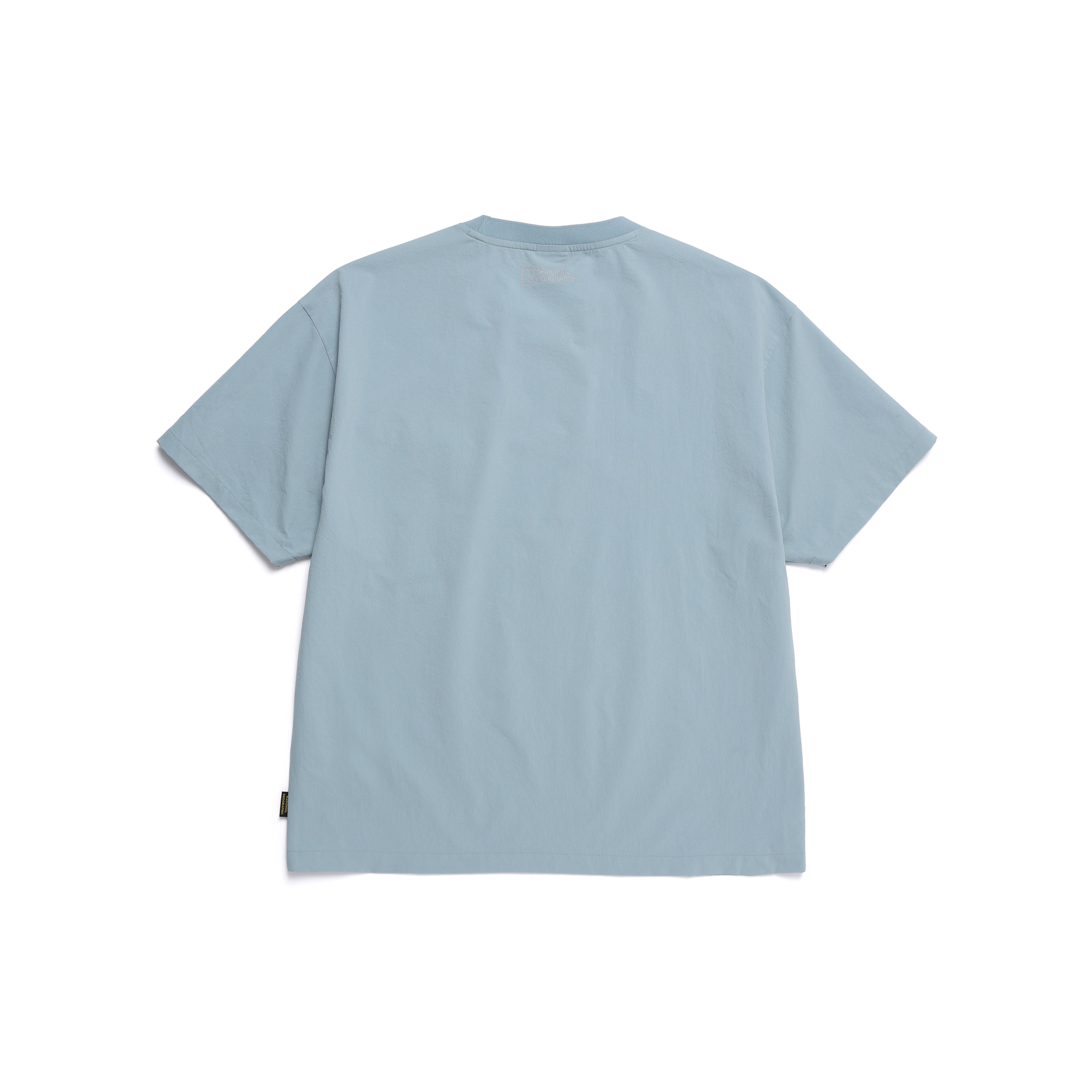 Urban City Woven Semi-Over Fit T-Shirt- Steel Blue
