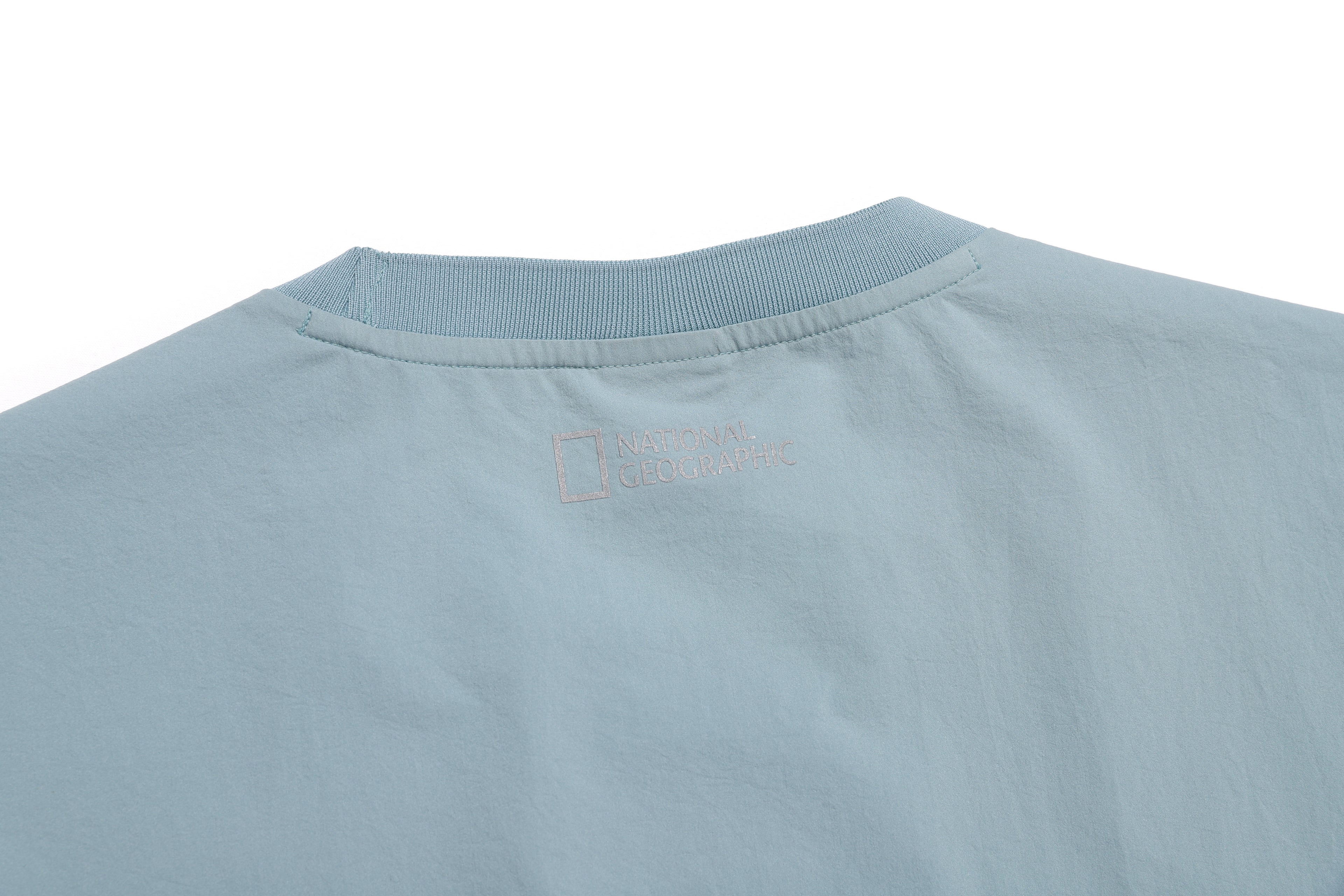 Urban City Woven Semi-Over Fit T-Shirt- Steel Blue