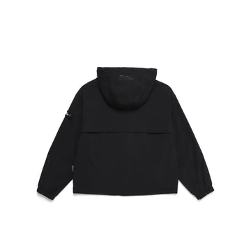 WOVEN HOODED ZIP UP CBLACK