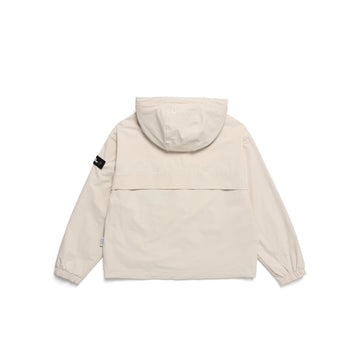 WOVEN HOODED ZIP UP LBEIGE
