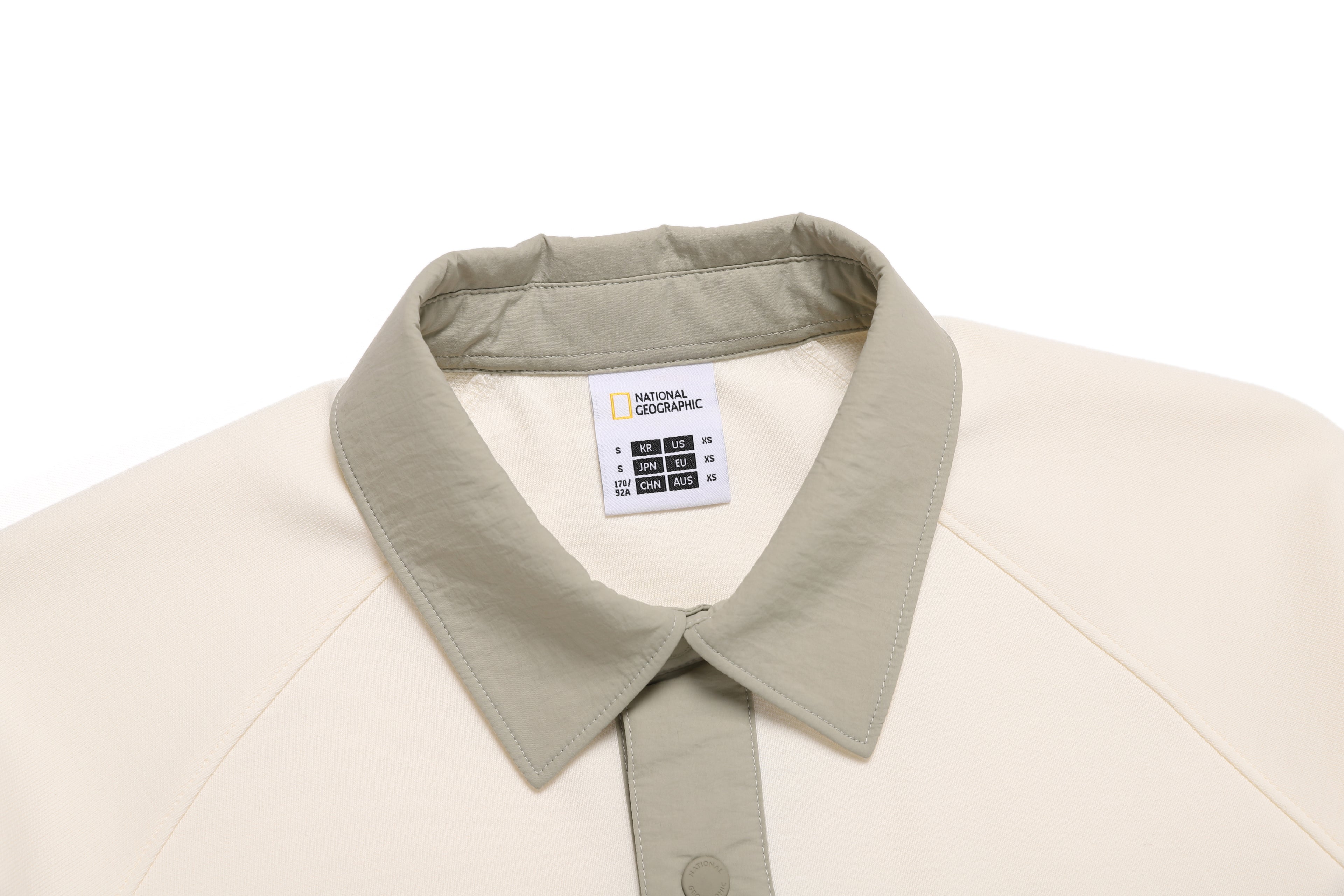 Unisex Pitta Collar Semi-Over Fit Sweatshirt- Ivory