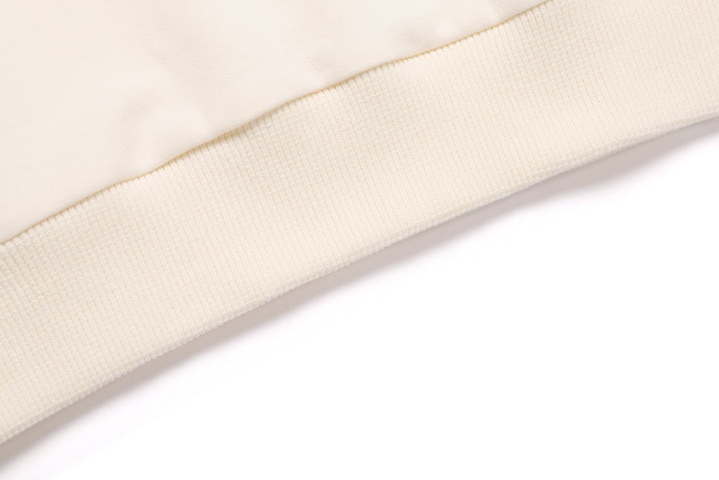 Unisex Pitta Collar Semi-Over Fit Sweatshirt- Ivory