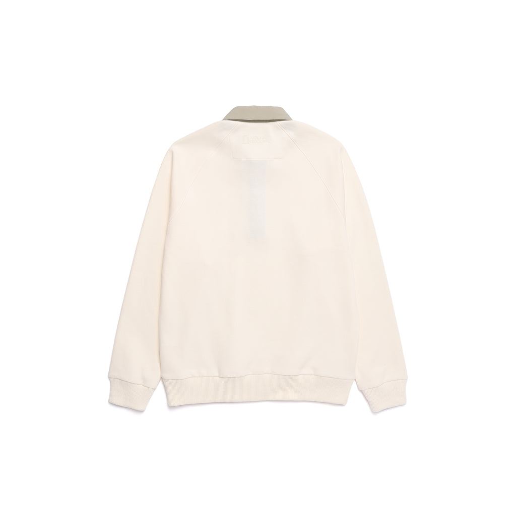 Unisex Pitta Collar Semi-Over Fit Sweatshirt- Ivory
