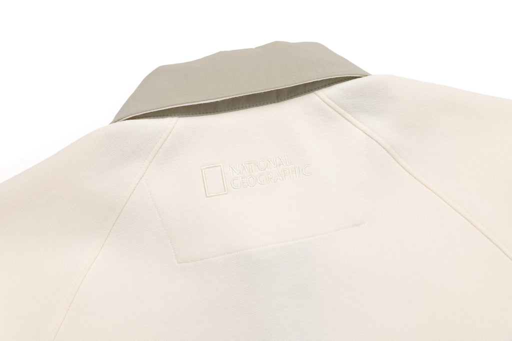 Unisex Pitta Collar Semi-Over Fit Sweatshirt- Ivory