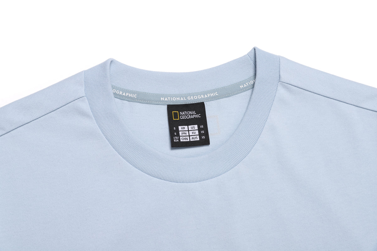Unisex Regen Askin Travel Graphic Semi Oversized T-Shirt- L/Blue