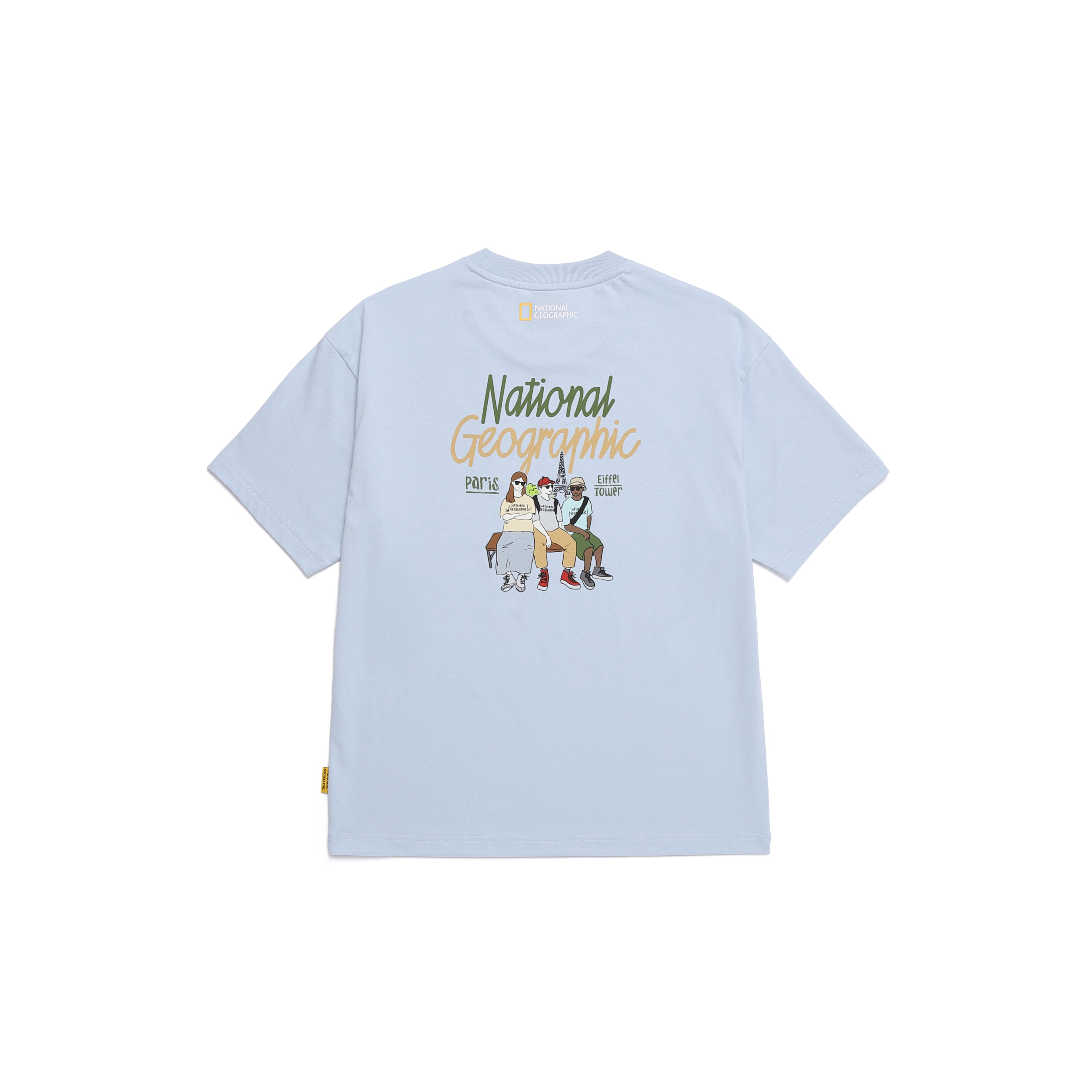 Unisex Regen Askin Travel Graphic Semi Oversized T-Shirt- L/Blue