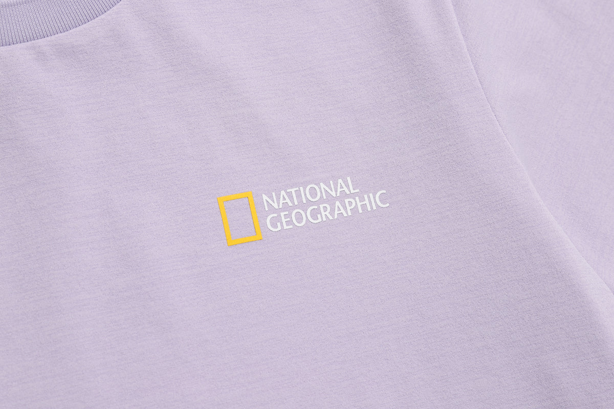 Woman'S Tshirt With Big Logo- Lavender
