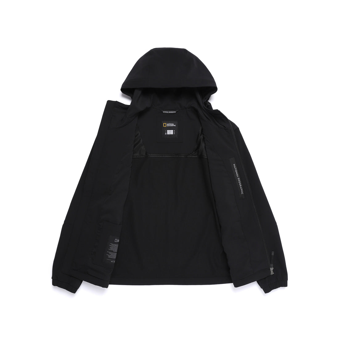 ARCHELON WOVEN STRETCH HOODIE ZIP-UP- BLACK