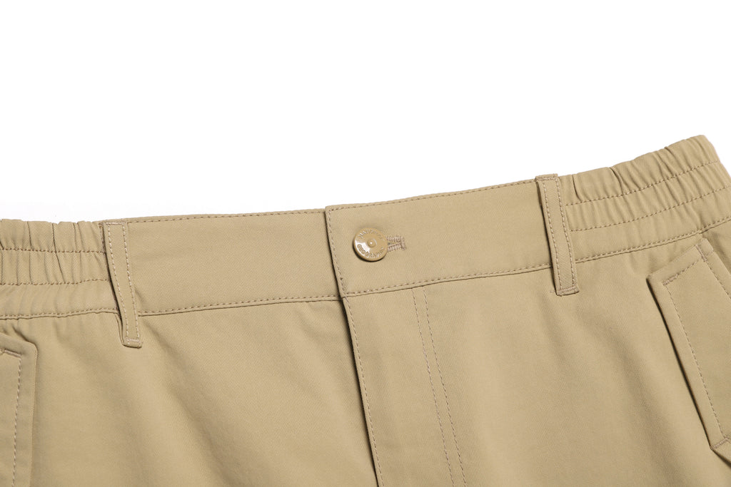 Women'S Waist Banded Long Skirt- Sand Beige